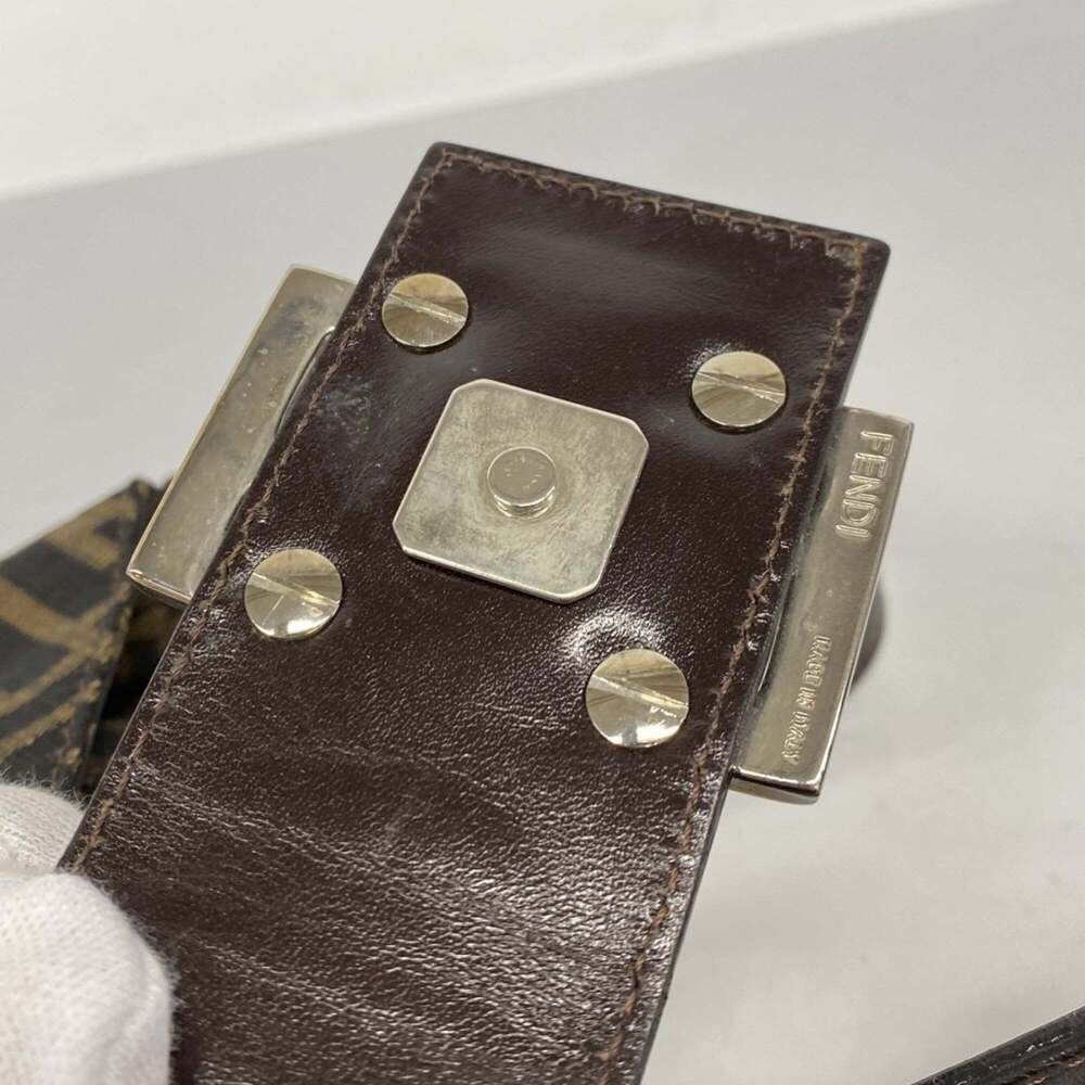 FENDI Brown Canvas Zucca Shoulder Bag - Picture 7 of 11